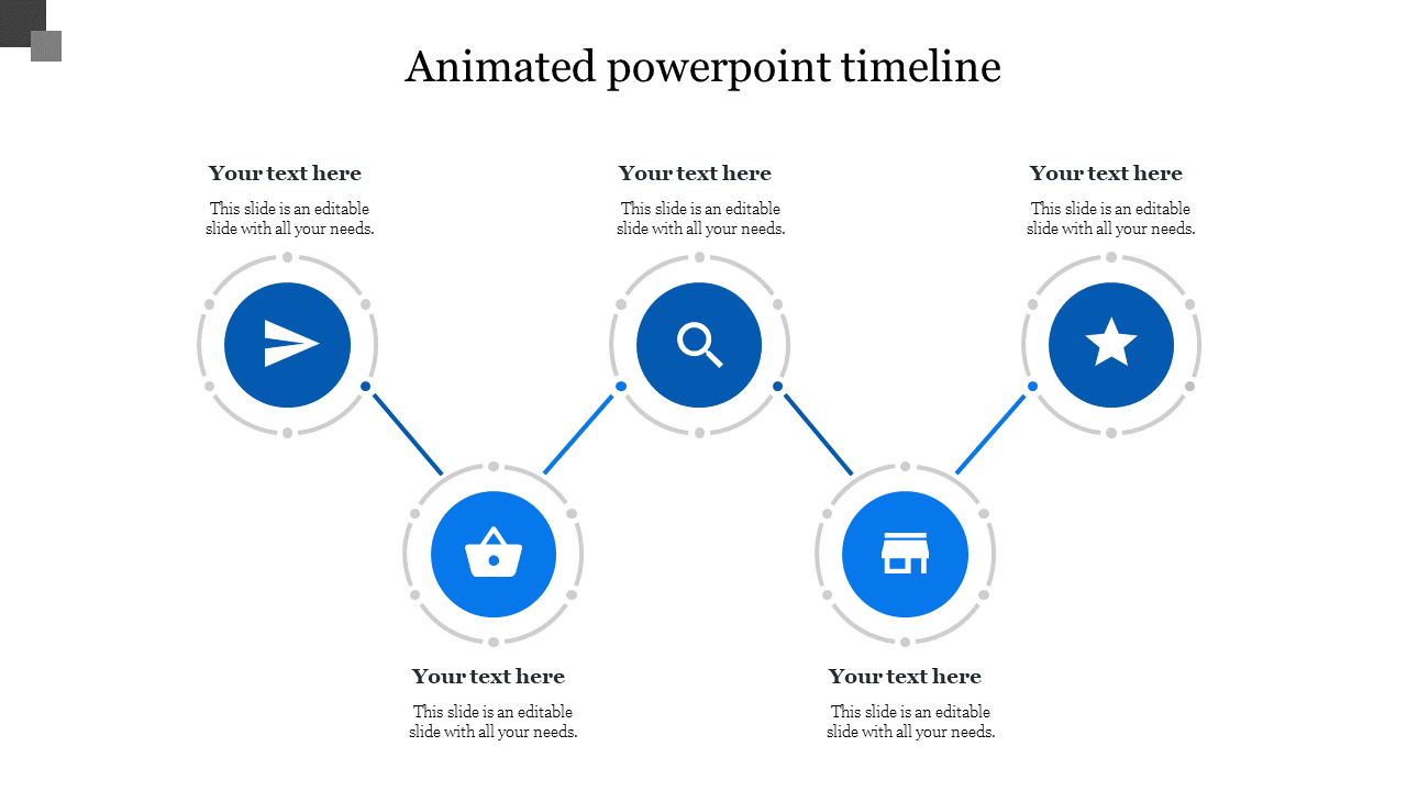 animated powerpoint timeline-5-Blue